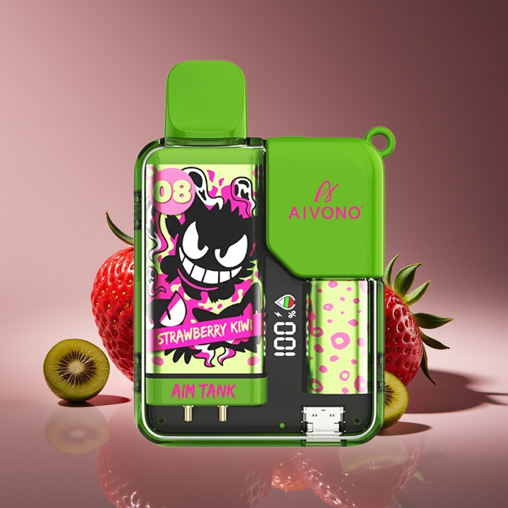 Aivono Aim-Tank 9500 Puffs 18ml 650mAh LCD Strawberry Kiwi Disposable Vape