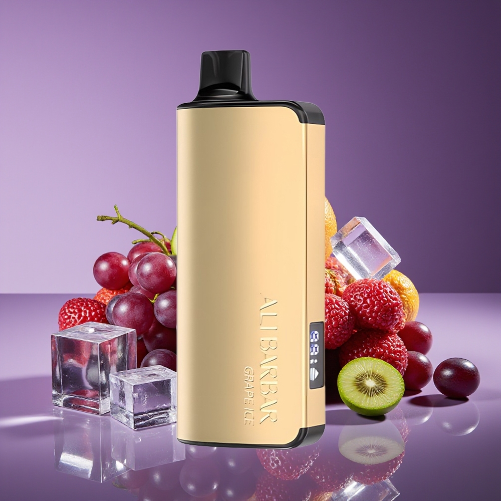 Alibarbar Ingot 9000 Puffs Disposable Vape Grape Ice 22ml 2350mAh LED