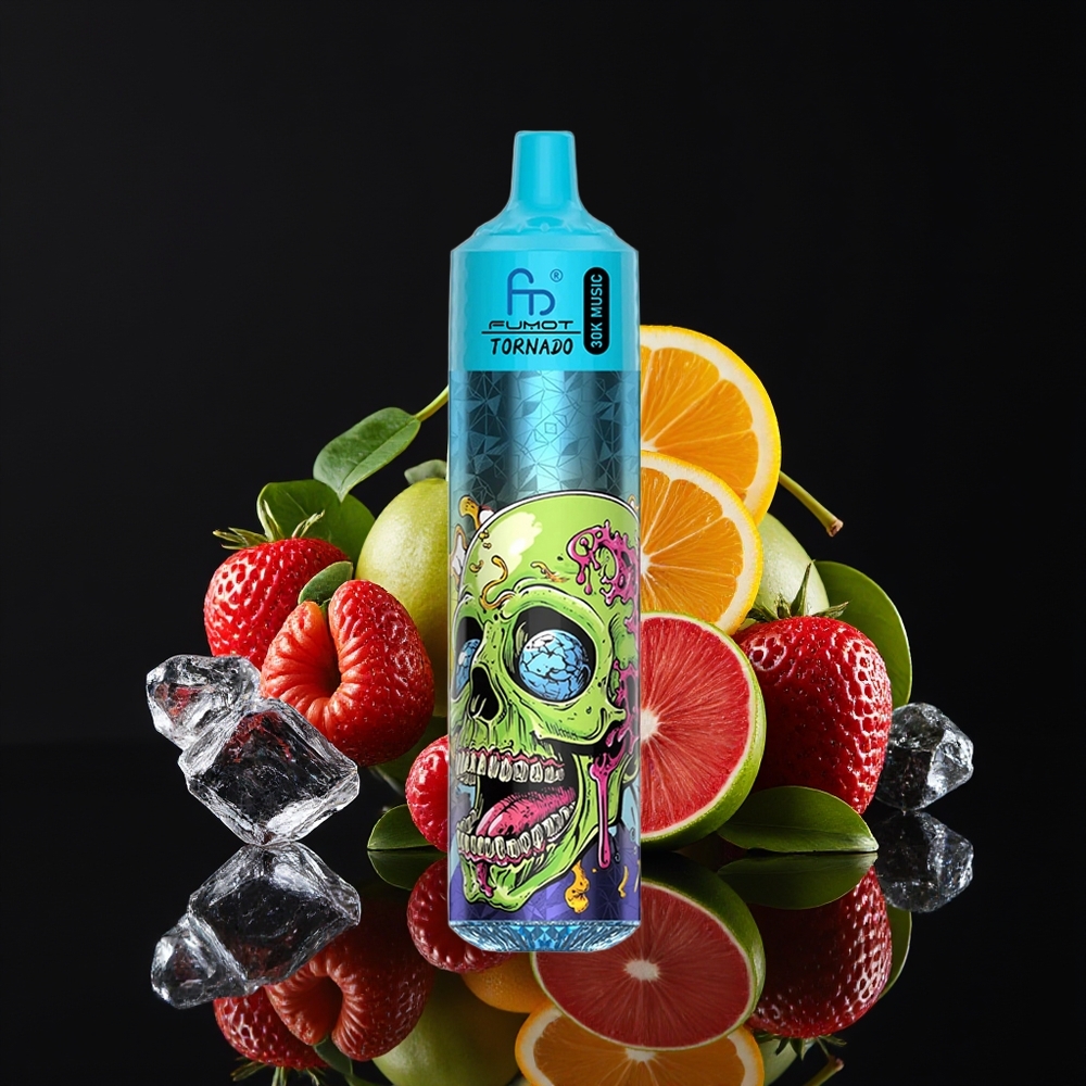 Fumot RandM Tornado 30000 Puffs 30mL 5% Mesh LED Disposable Vape Black Ice