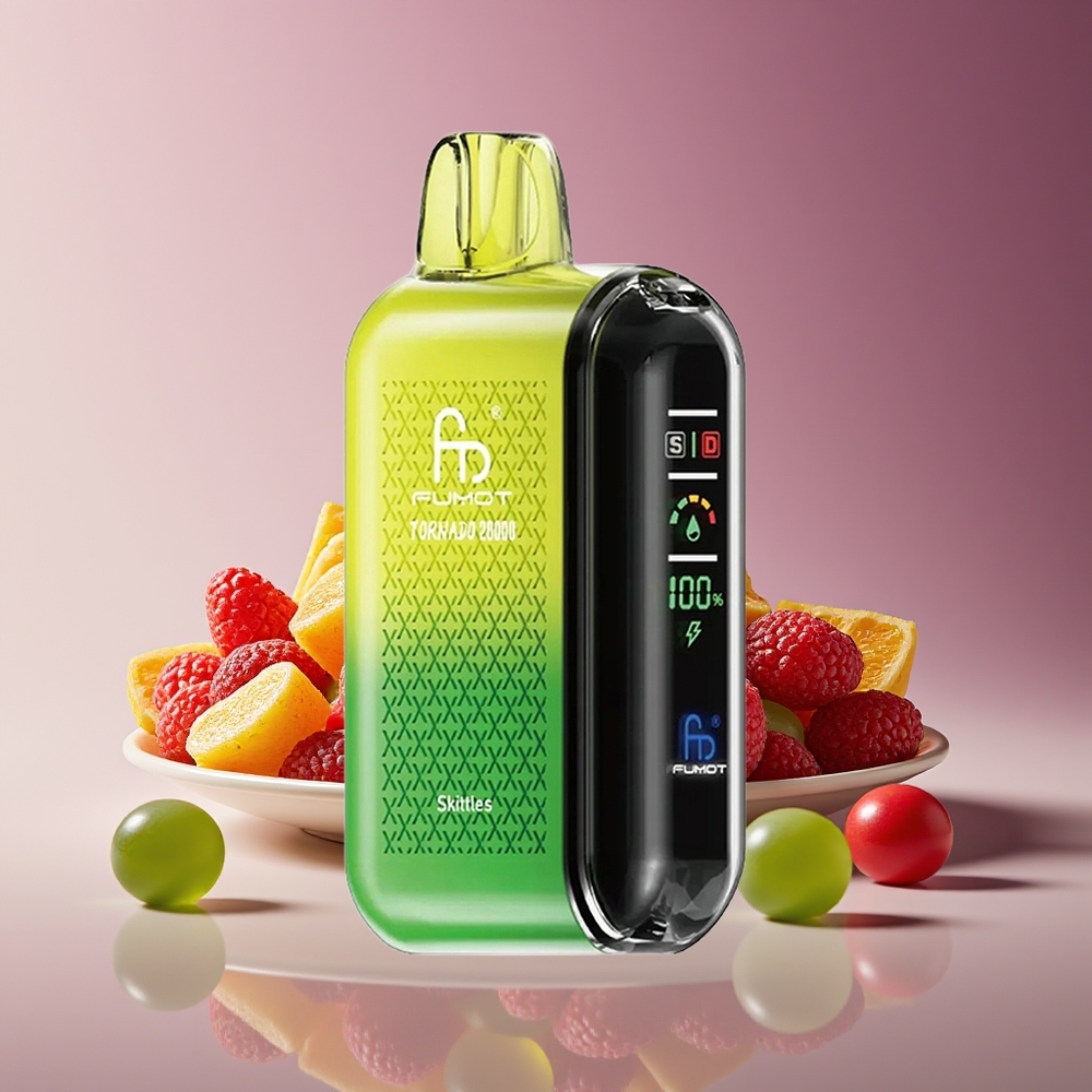 Fumot Tornado 20000 Puffs Dual Mesh 20ml Rechargeable Skittles Disposable Vape