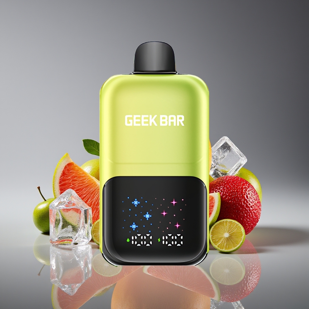 GEEK BAR 2GO 20mL 50000 Puffs Dual Tank Rechargeable Disposable Vape Sour Apple Ice