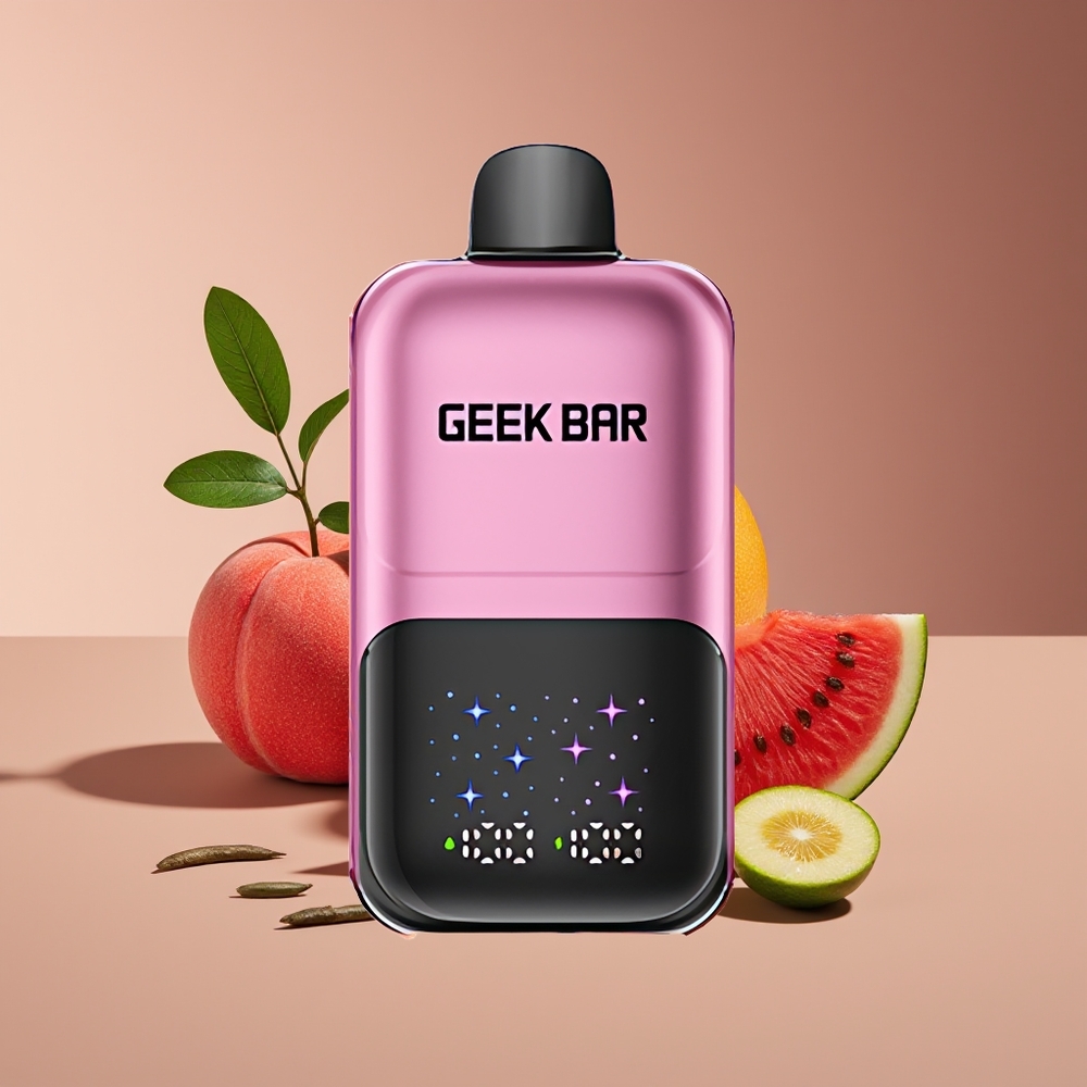 GEEK BAR 2GO 20ml 50000 Puffs Dual Tank Rechargeable Peach & Watermelon Disposable Vape Pen