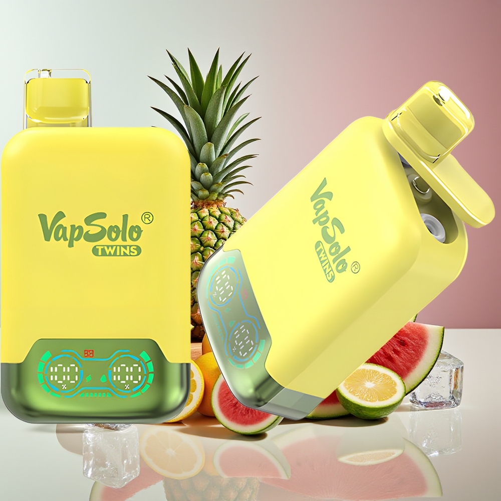 Vapsolo Twins 20000 Puffs 40ml Dual Tank Type-C Pineapple Coconut & Watermelon Ice Disposable Vape